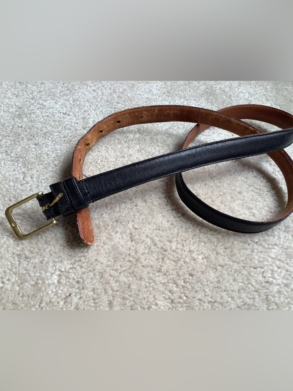 Vintage COACH black leather Made in USA belt